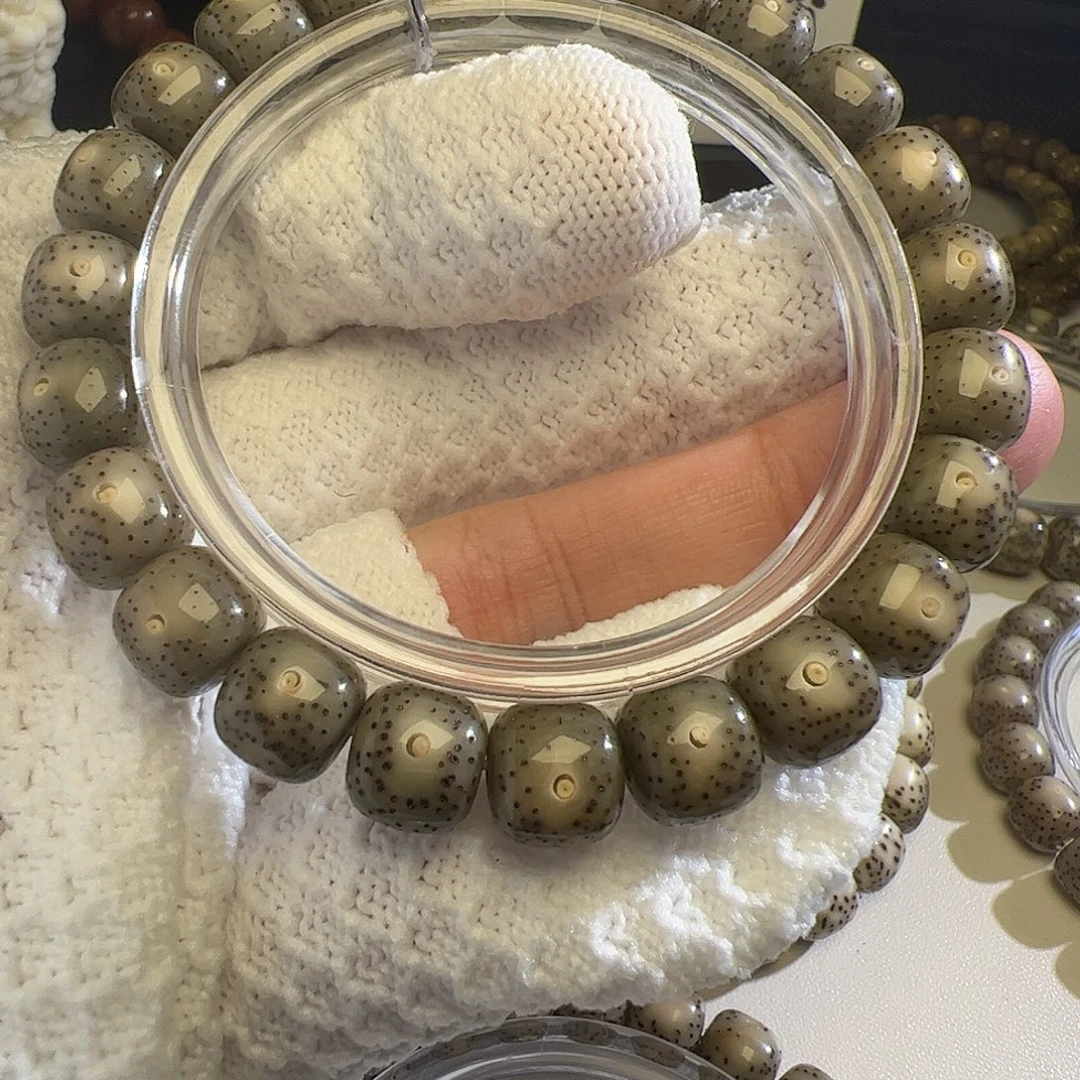 星月菩提吊坠双留白绿冰