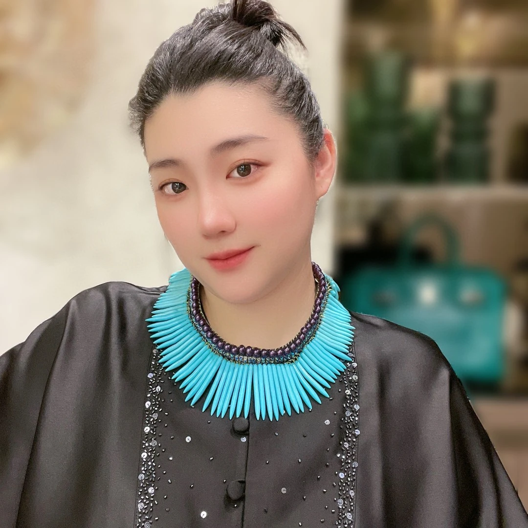 不锈钢皮质项链 JO2原创泰国手工时尚波西米亚风夸张复古项链颈链