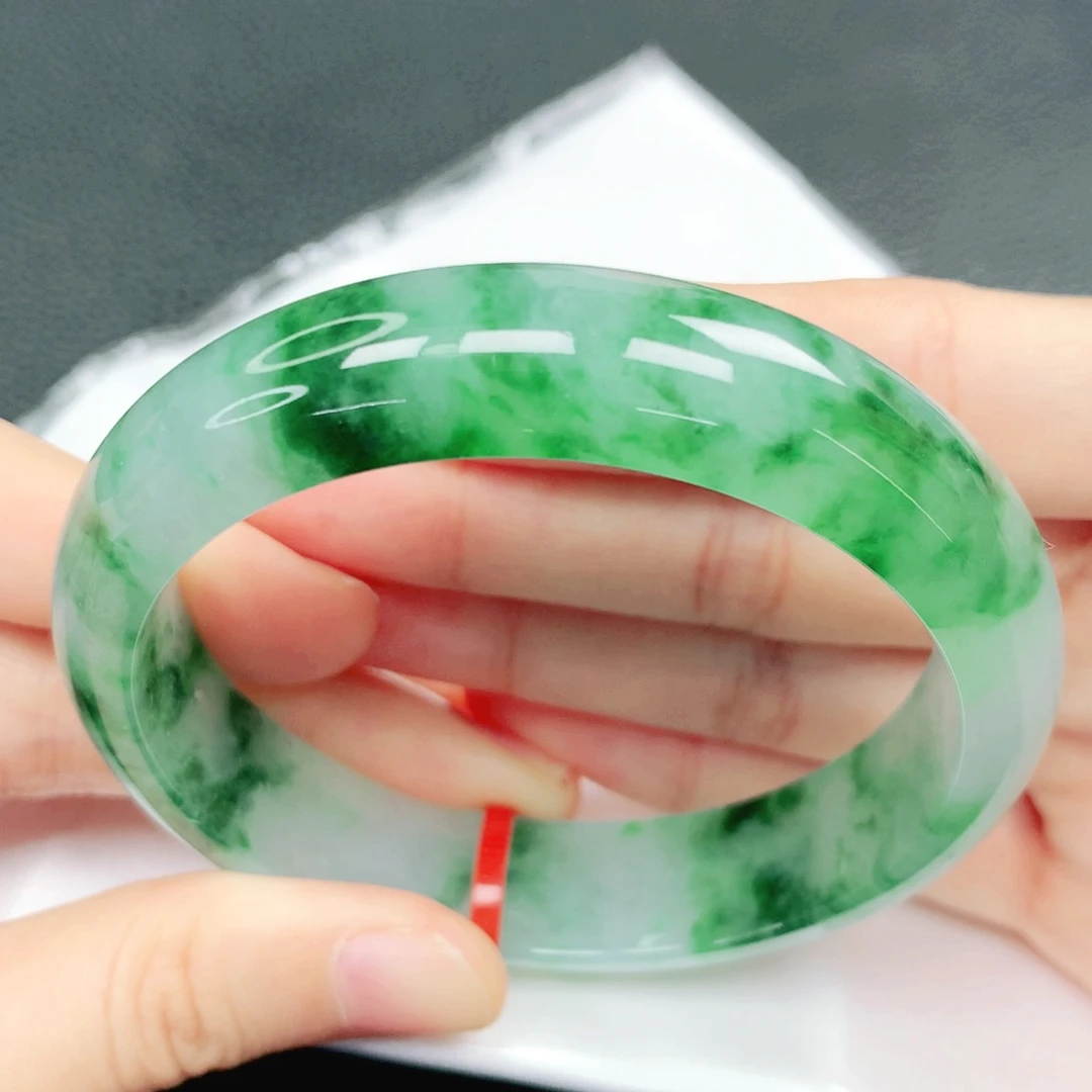 翡翠未镶嵌手镯58圈口