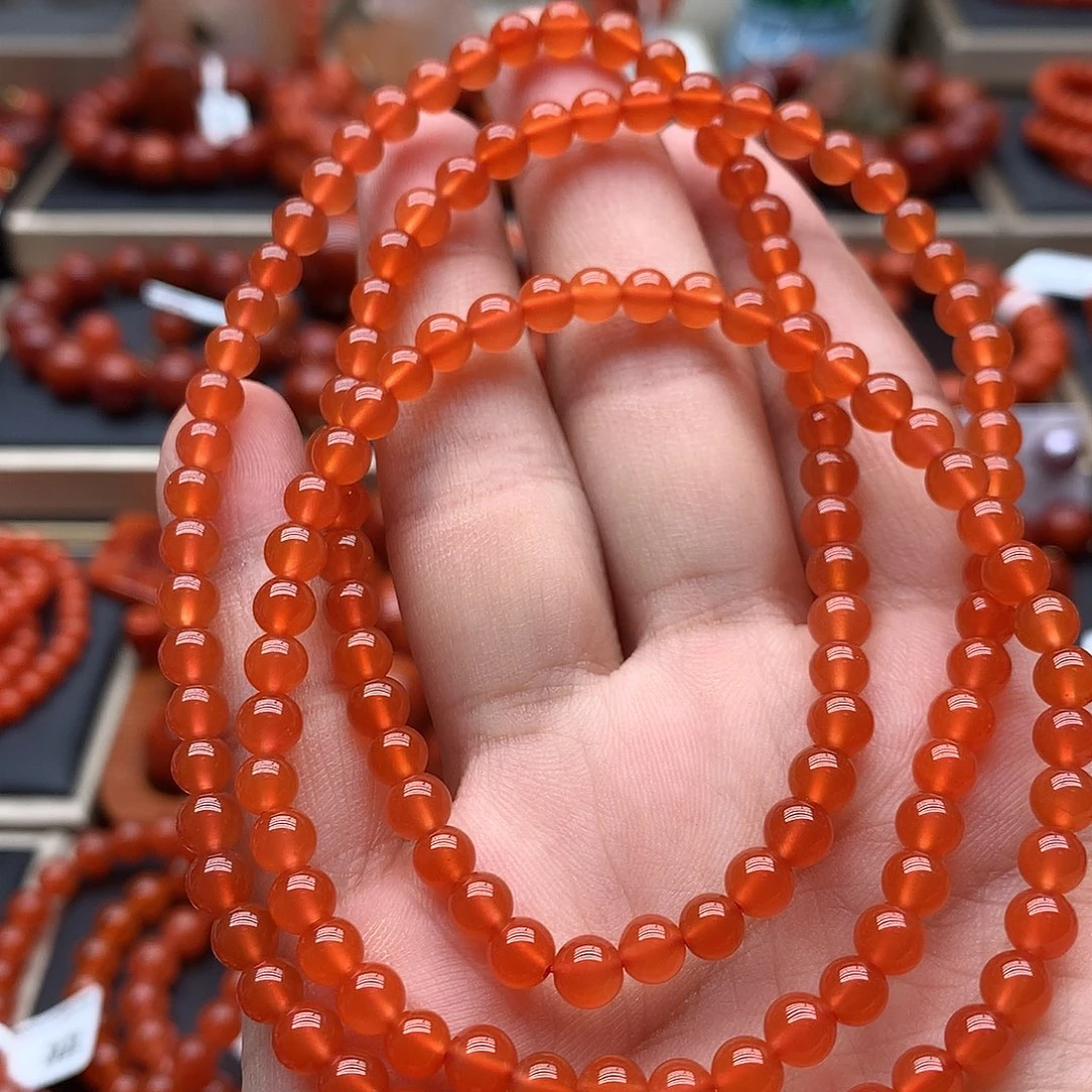 南红玛瑙手链未镶嵌
