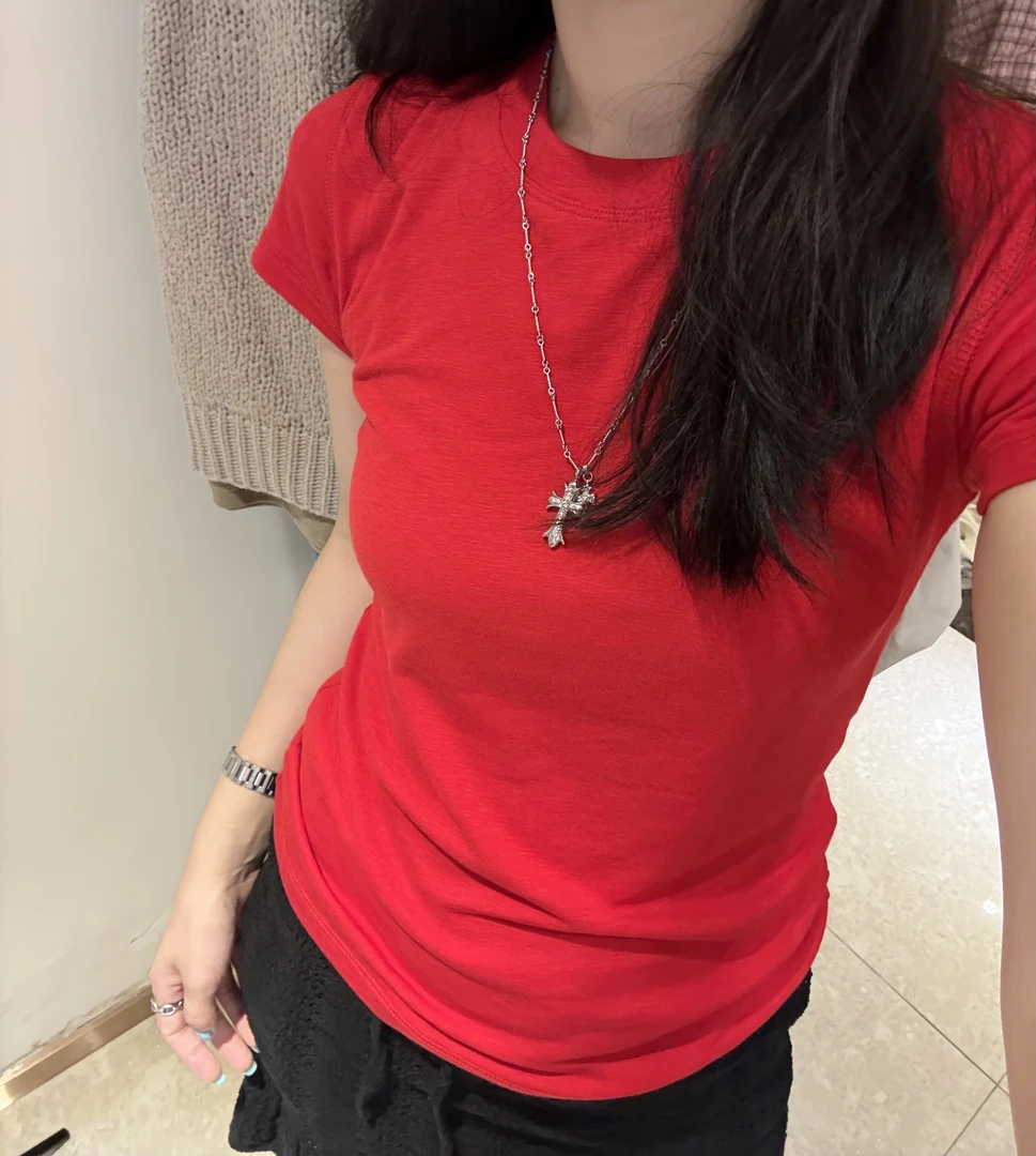 embrace 早秋兰精天丝新款百搭高弹力短袖内搭