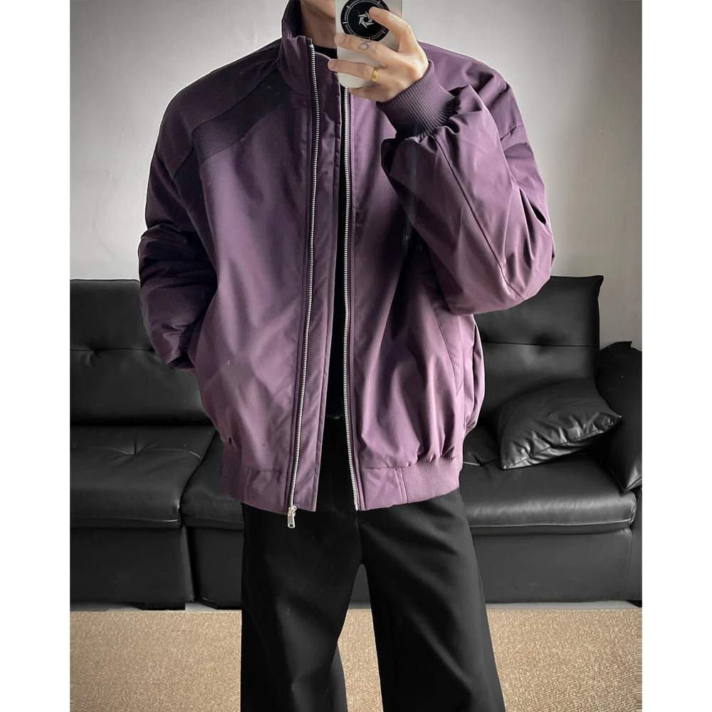 LIGGICC 潮牌美式解构通勤立领棒球服棉衣秋冬中性风保暖情侣棉服