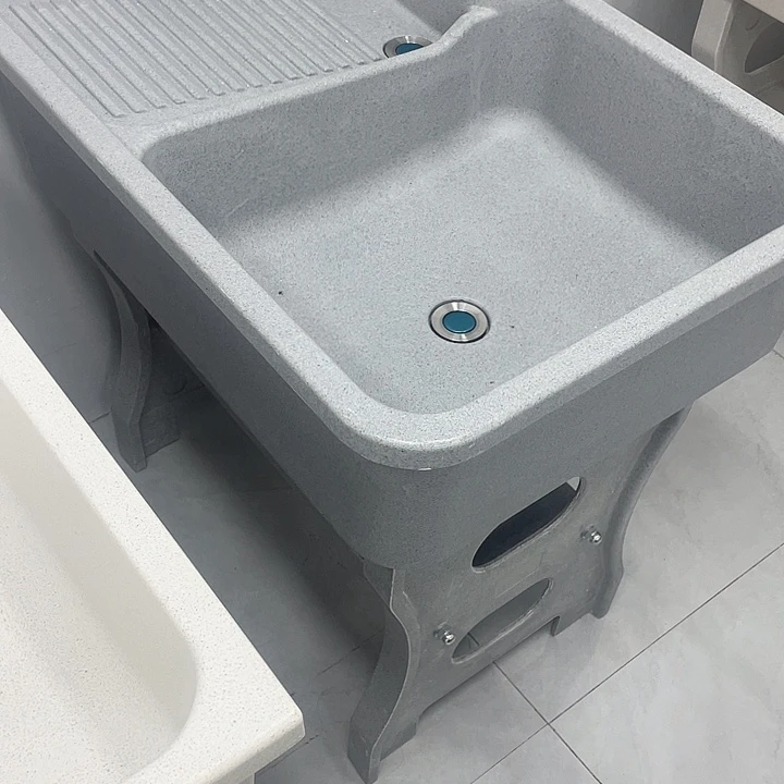 大***简石英石平边挡水80*58*80灰
