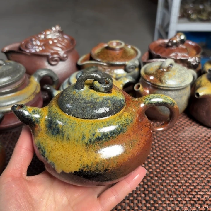 紫砂茶杯金花葫芦