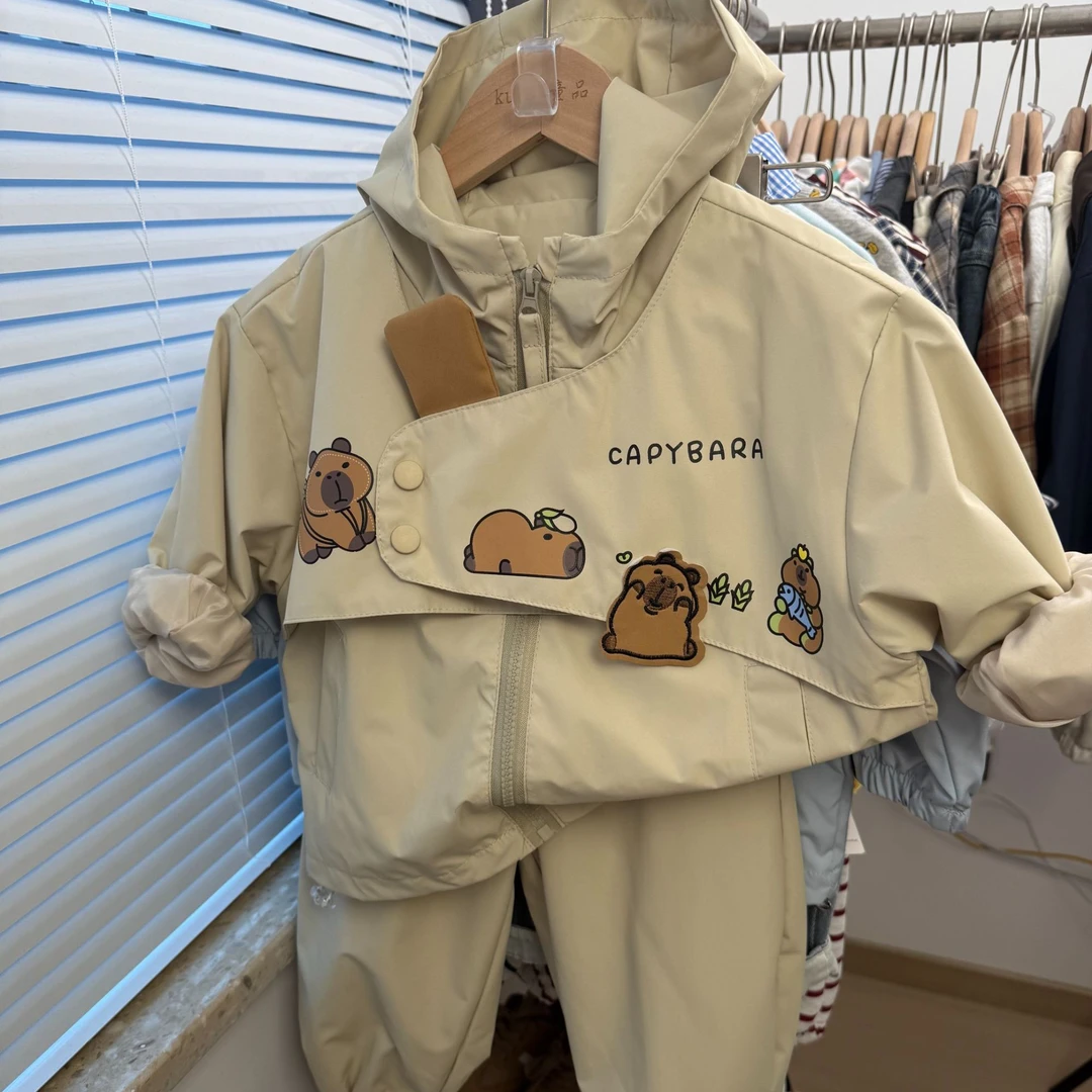 男童套装春季新款冲锋衣儿童爆款宝宝宽松韩版洋气百搭休闲