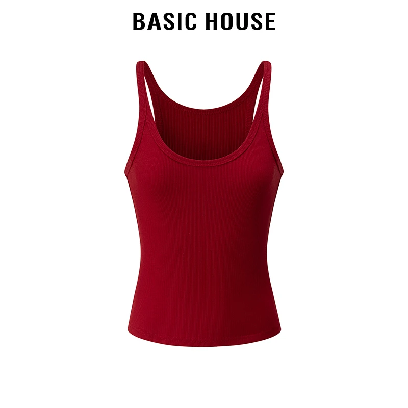 百家好/Basic House多色吊带背心女性感修身百搭内搭打底夏季新款