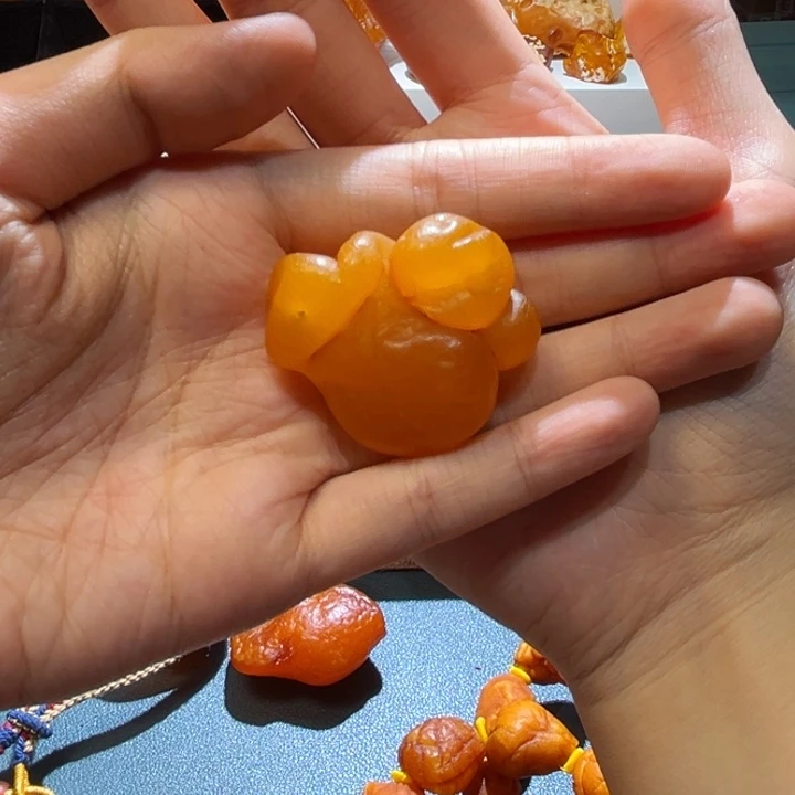 未镶嵌颈饰琥珀蜜蜡海漂小猫抓