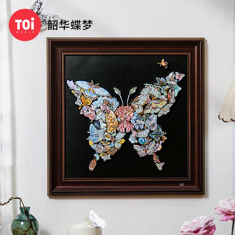 TOI/图益【国潮玩具】拼图成人100片韶华蝶梦木制拼图带框拼图玩具