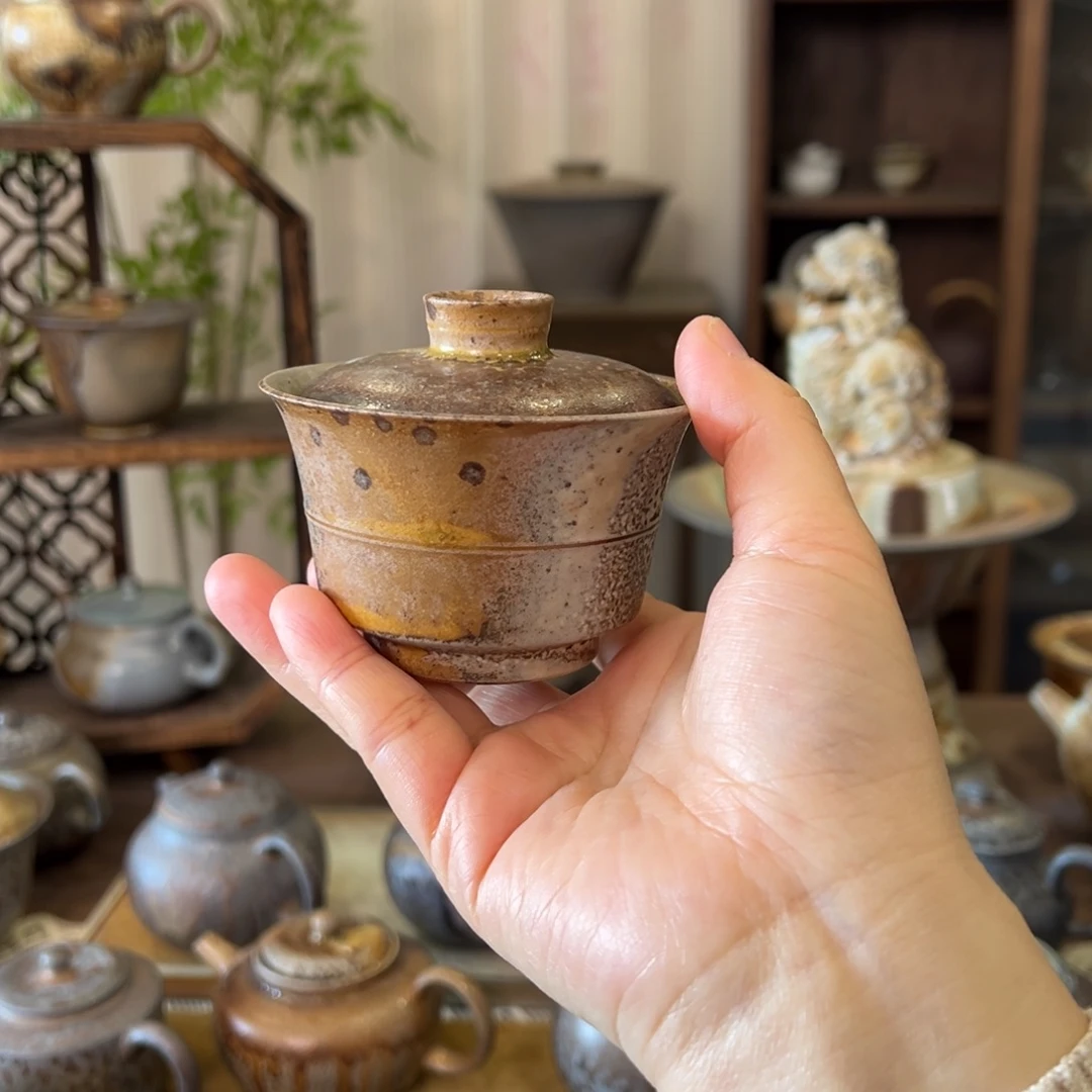 42中白精品竹节盖碗