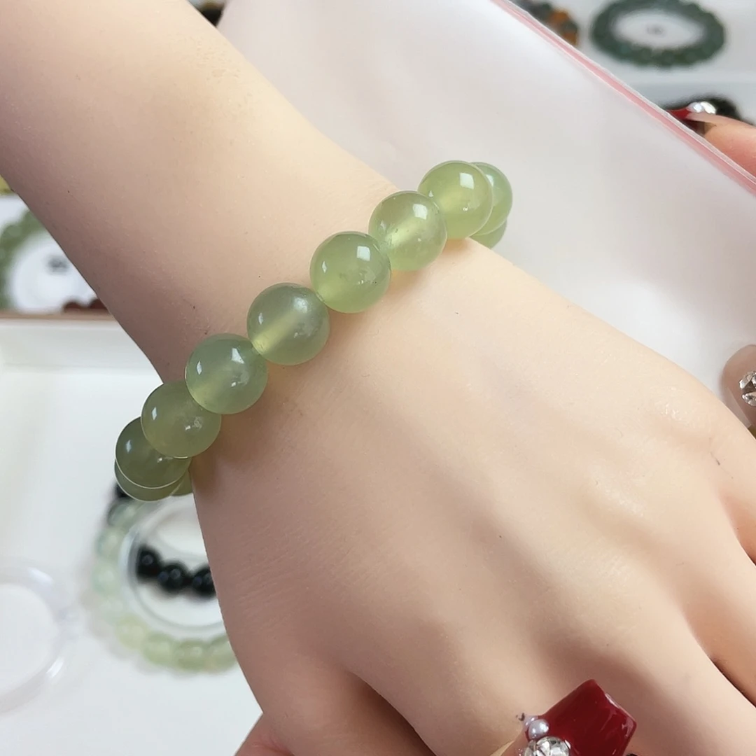 未镶嵌蛇纹石玉手链卡12