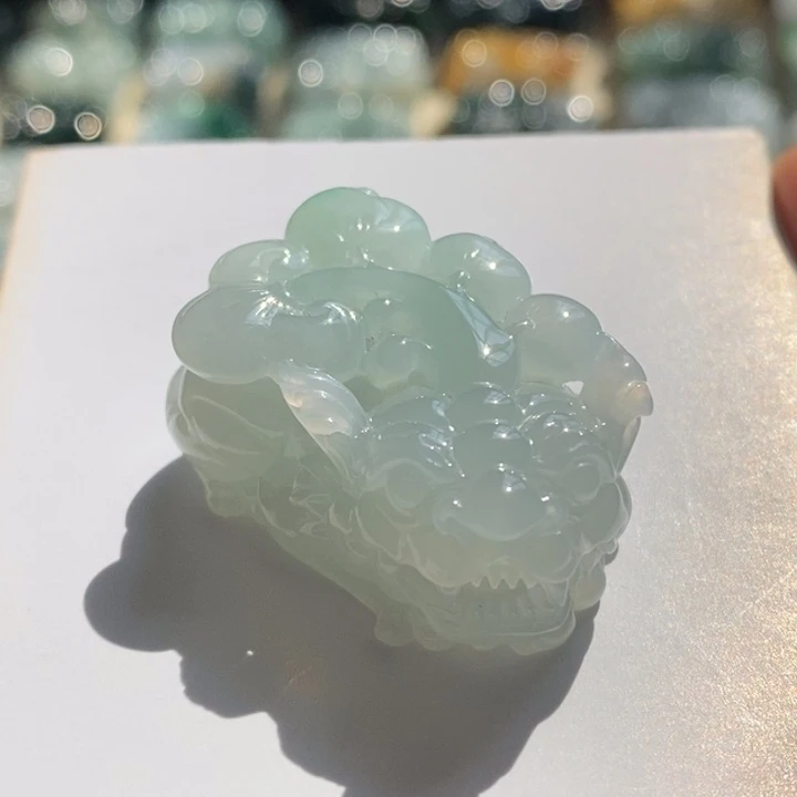 翡翠颈饰未镶嵌天然翡翠貔貅吊坠