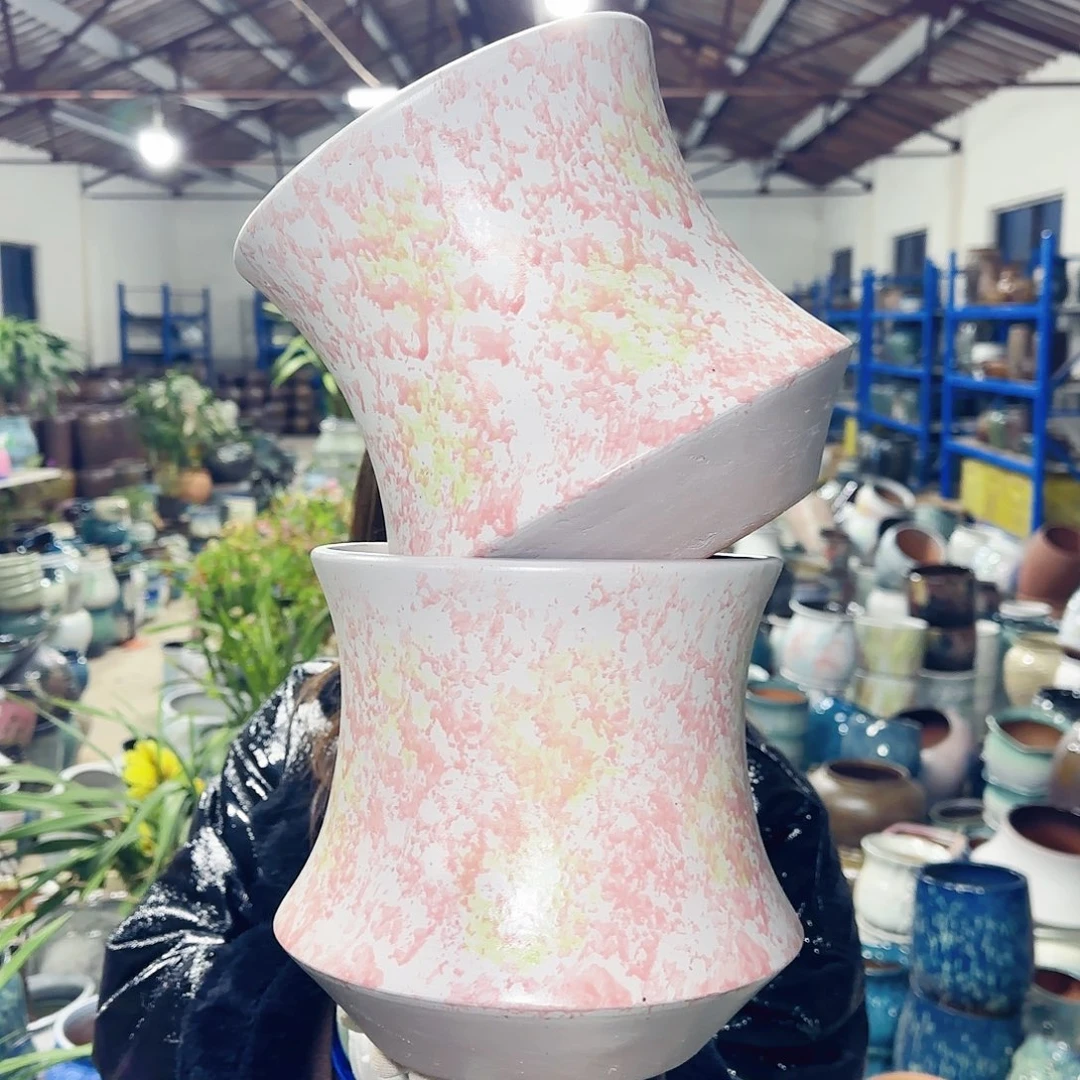 紫砂花盆高20口19