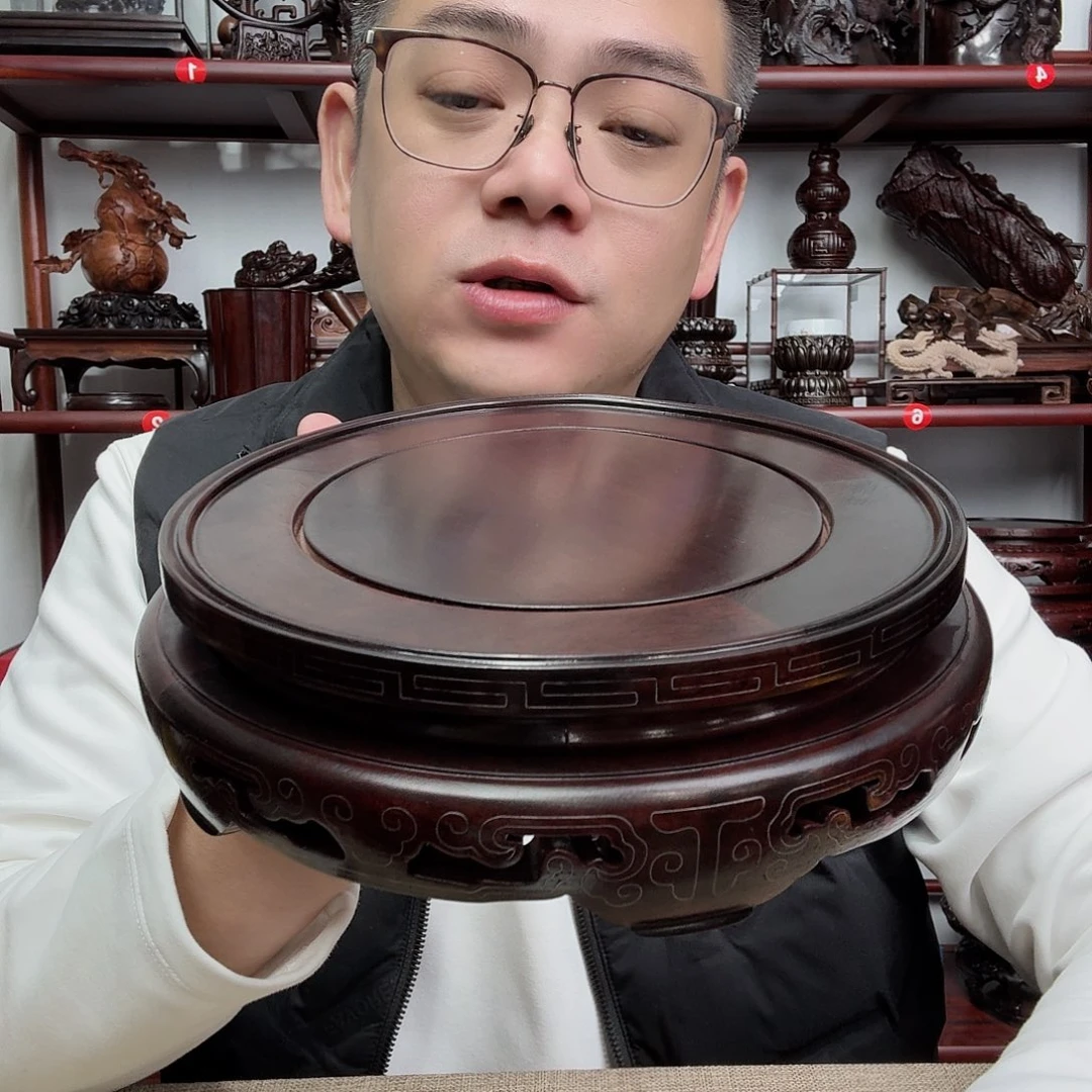 红酸枝工艺品底座