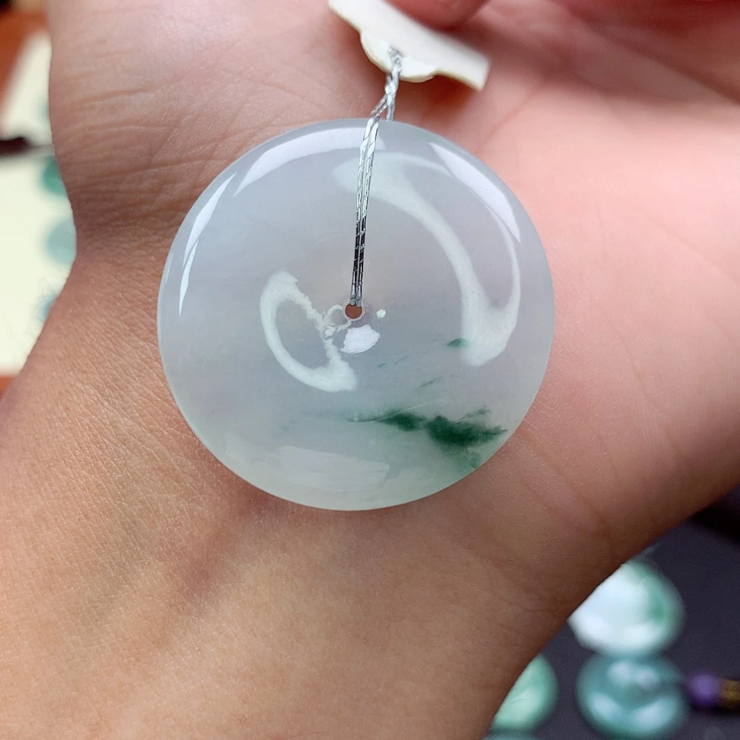 翡翠未镶嵌颈饰44 尺寸32.1-6