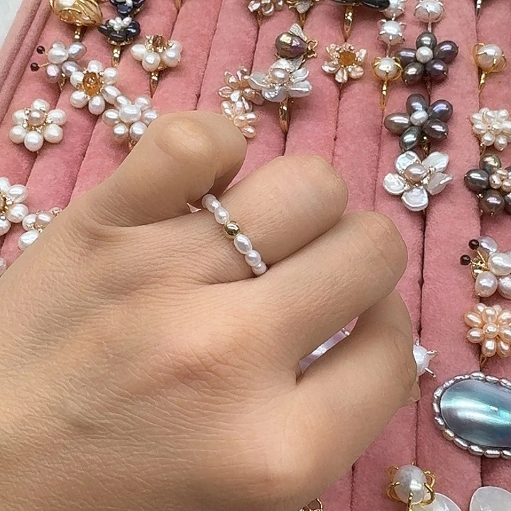 淡水珍珠发饰银S925镶嵌