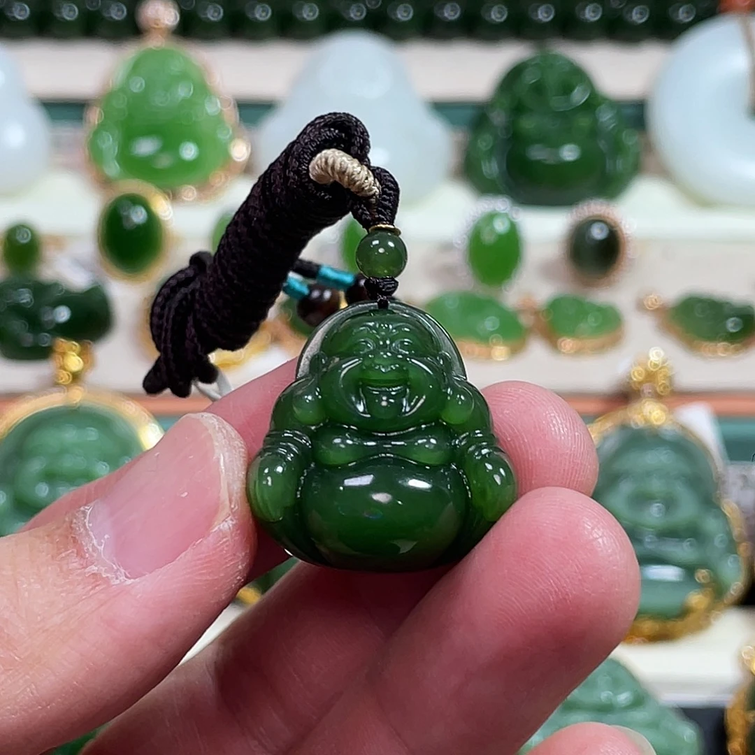 和田玉（碧玉）未镶嵌颈饰25mm