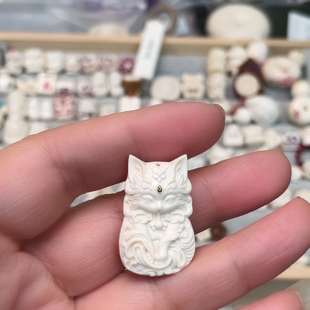 猛犸象牙手串/手链/手镯狐狸吊坠