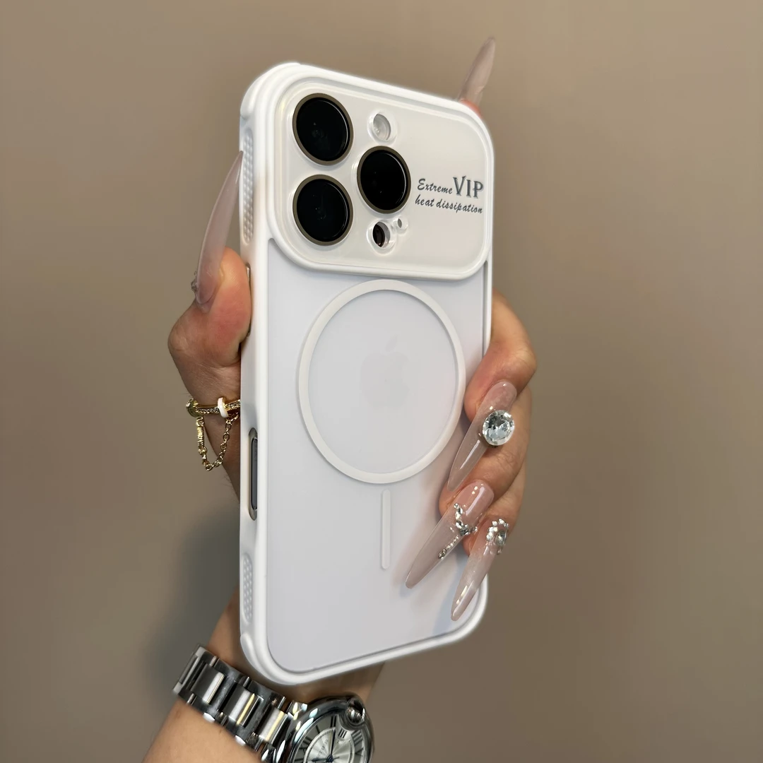 秒变17大视窗护镜磁吸充电散热14磨砂适用iPhone16promax手机壳15