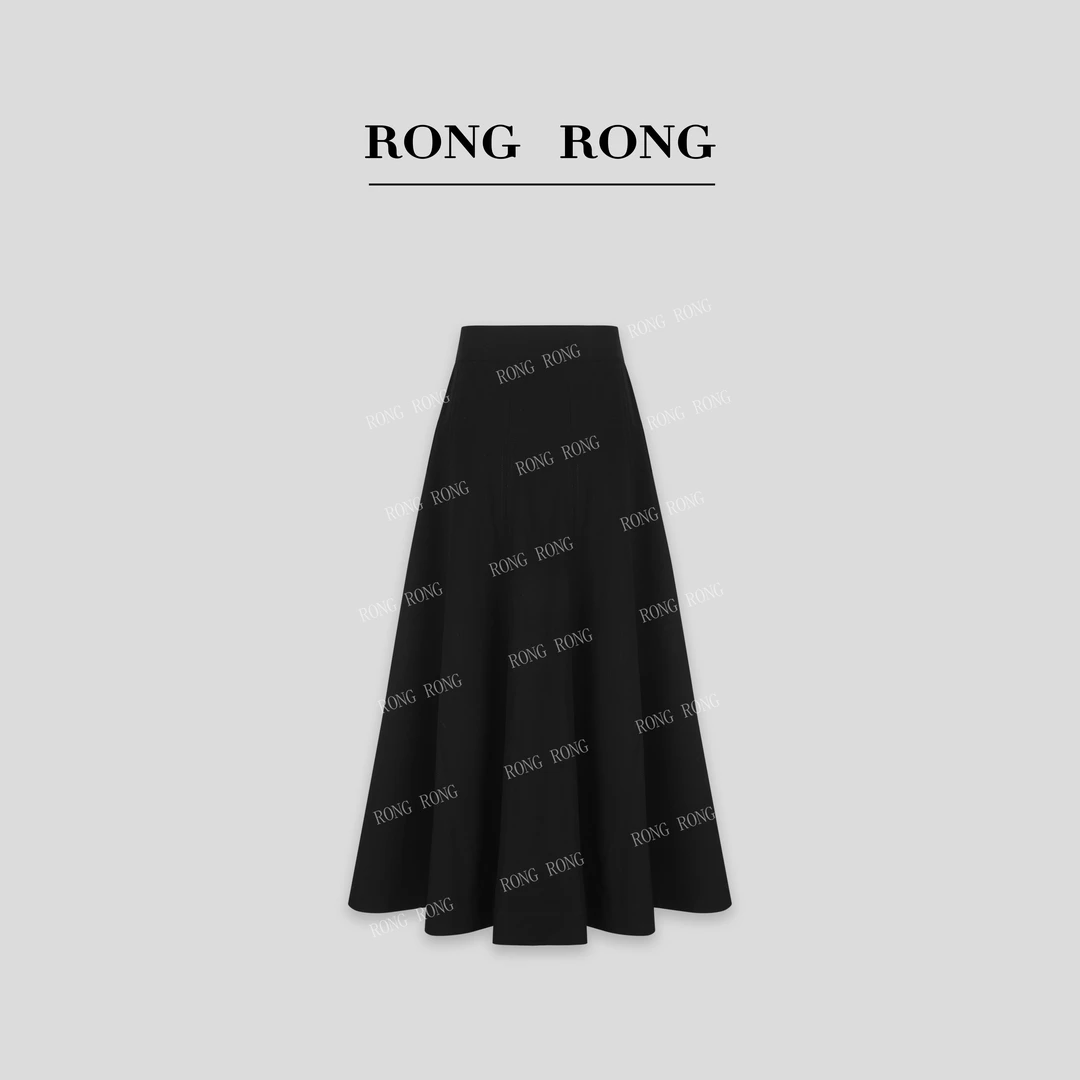 溶溶【文艺优雅】RONGRONG 莱赛尔羊毛立休剪裁优雅百搭半身裙32019