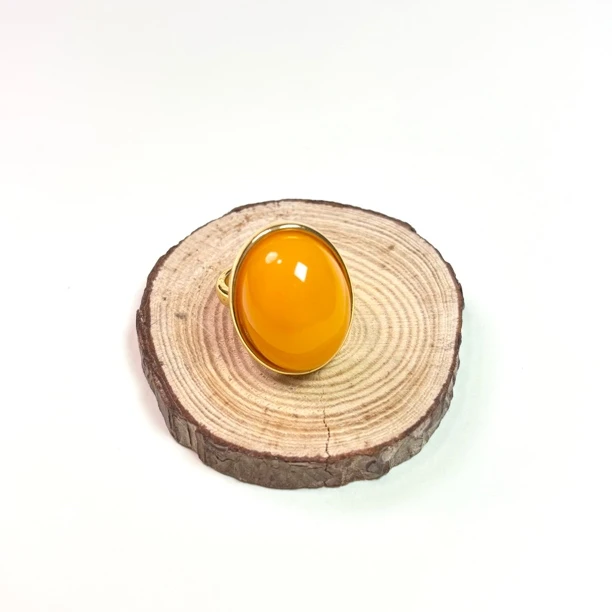 W00精工打磨  时尚百搭蛋面活口戒指