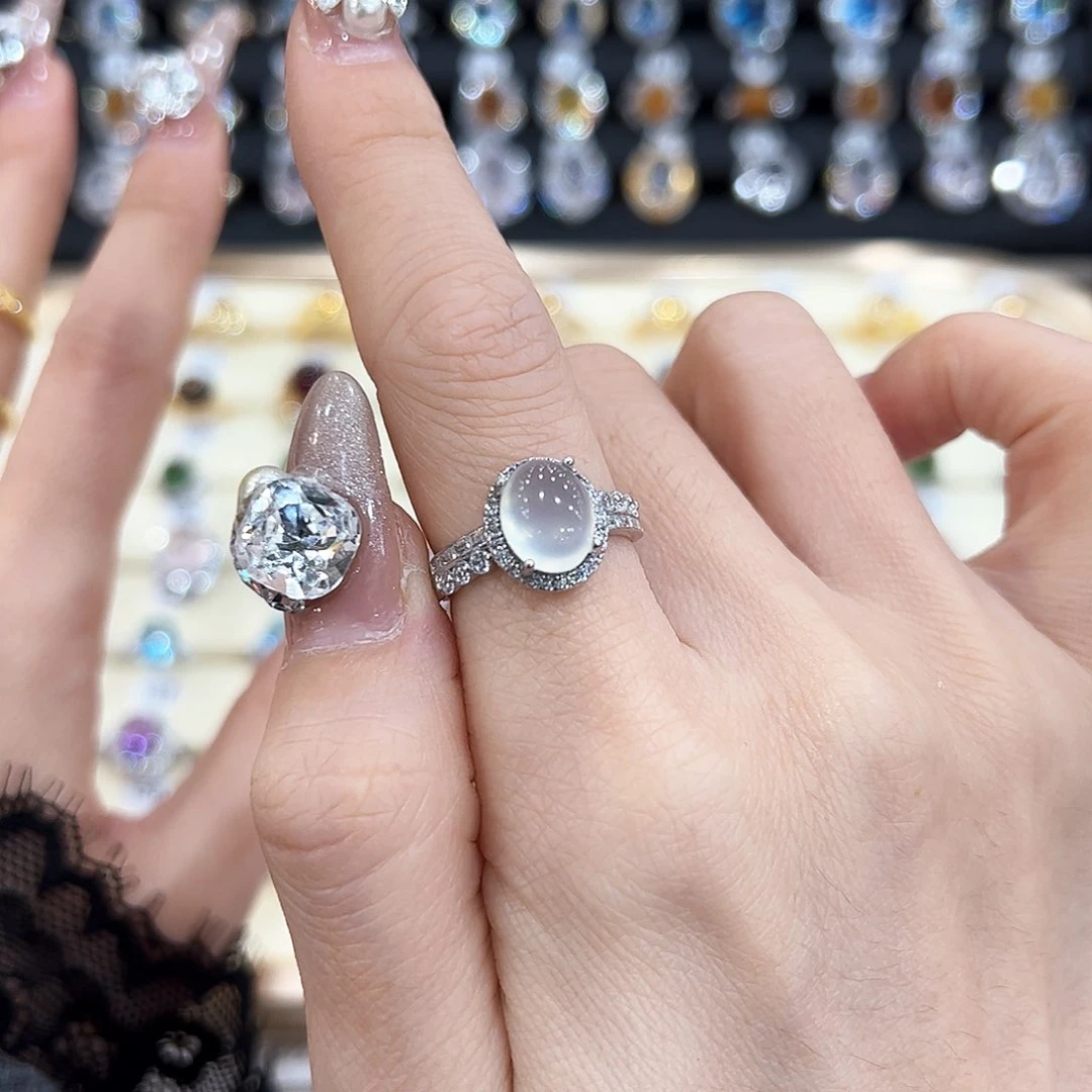 水晶金色拖不保色介意慎拍银托不掉色银S925镶嵌