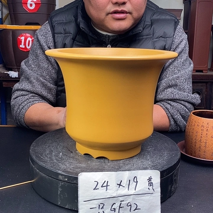 紫砂花盆货号一只GF92