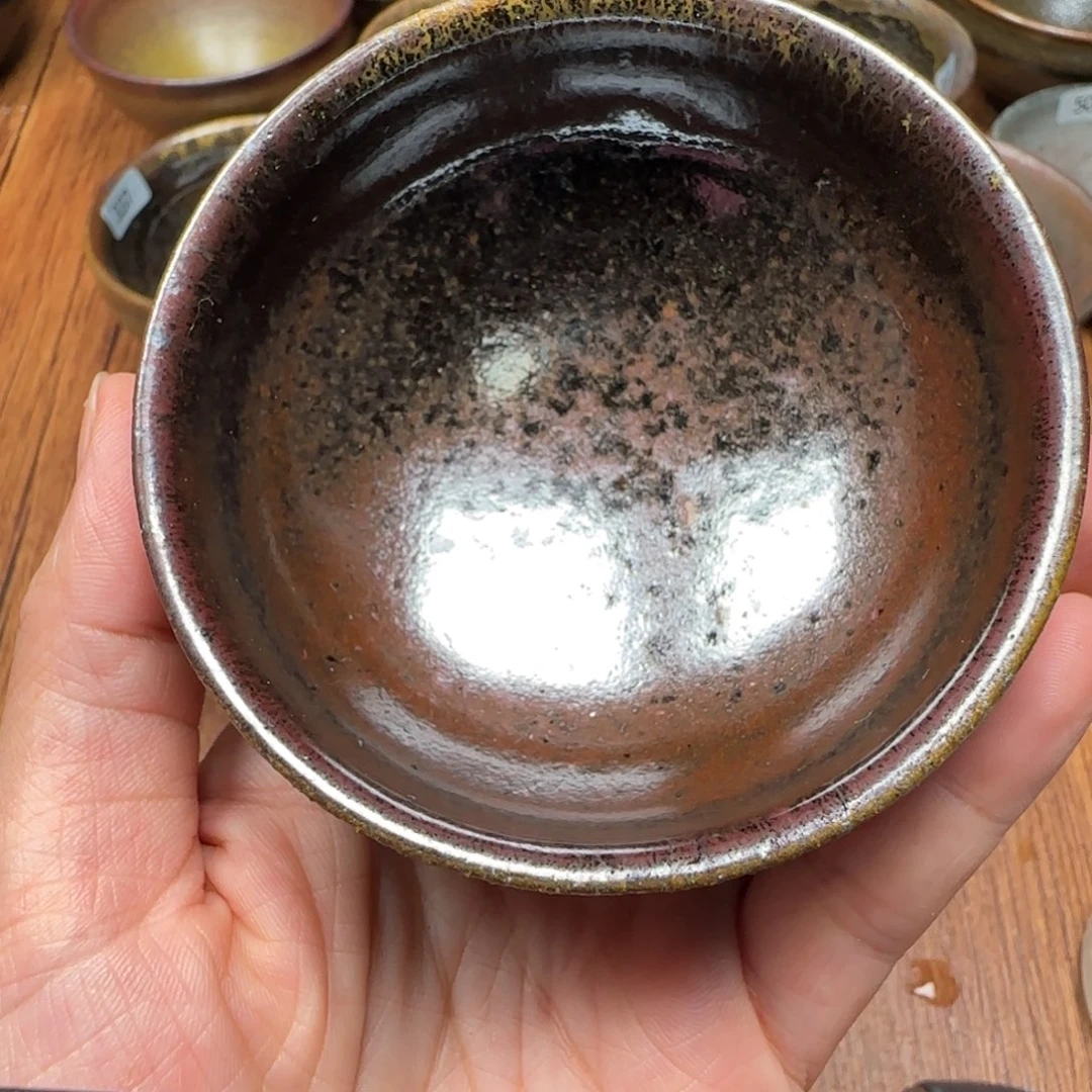 柴烧建盏茶盏茶杯494