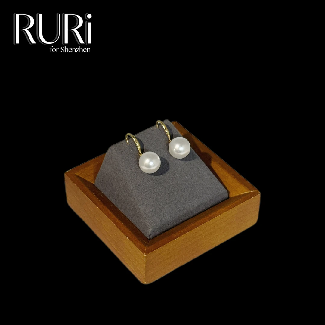 合金仿珍珠耳饰  简约时尚百搭白色贝珠高跟鞋耳钩12mm A2871