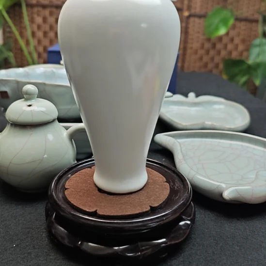 陈***泊北宋官窑月下白梅瓶无底款新春福利