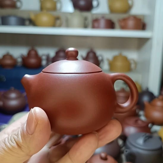 茶壶紫砂原矿红皮龙西施170cc半手工