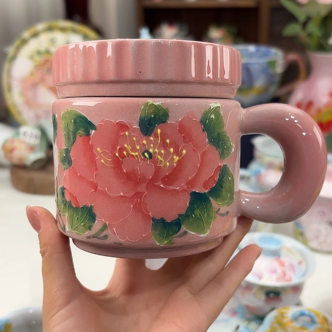 景德镇手绘高温釉下彩陶瓷茶具