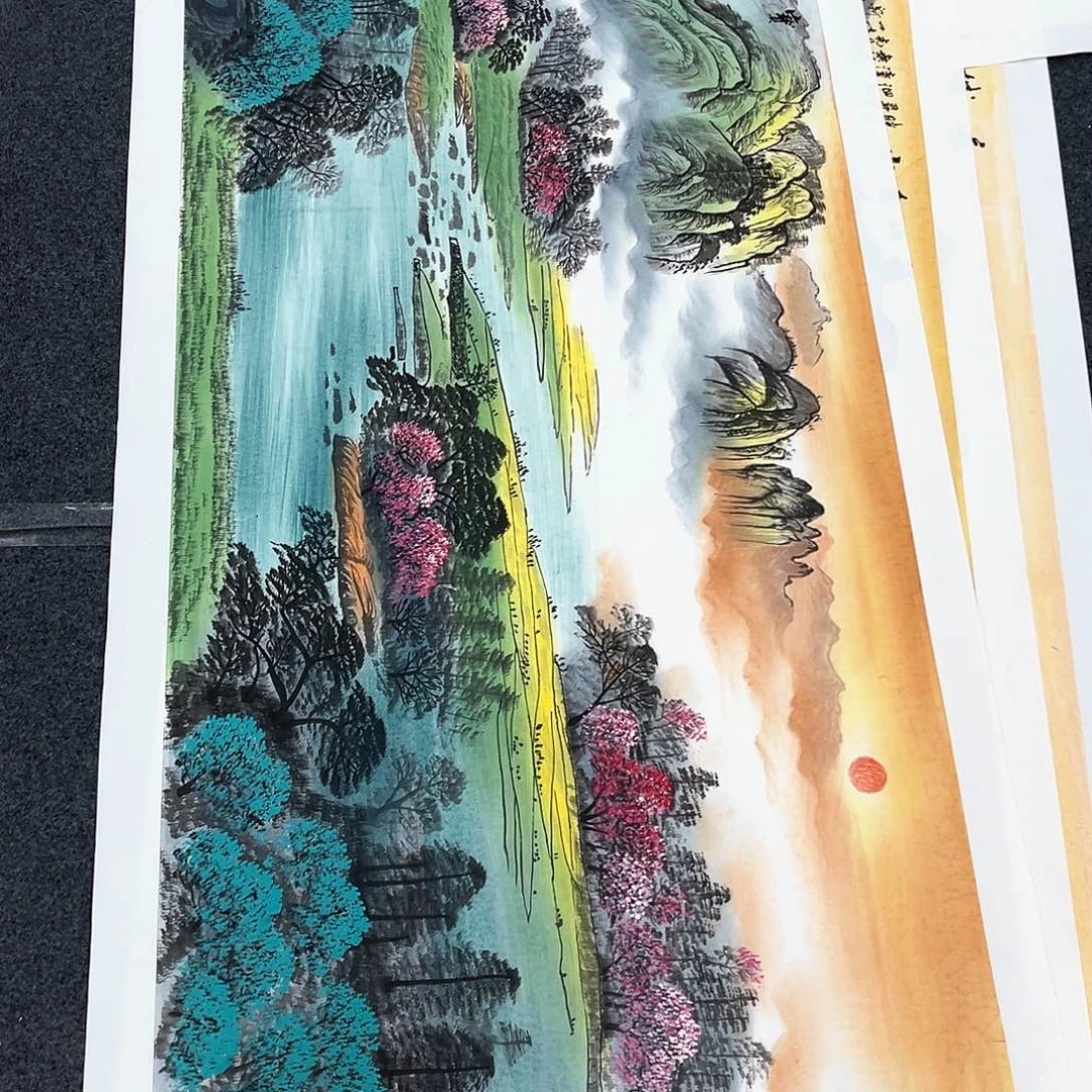 国画抖**仔国画作品宣纸纯手绘