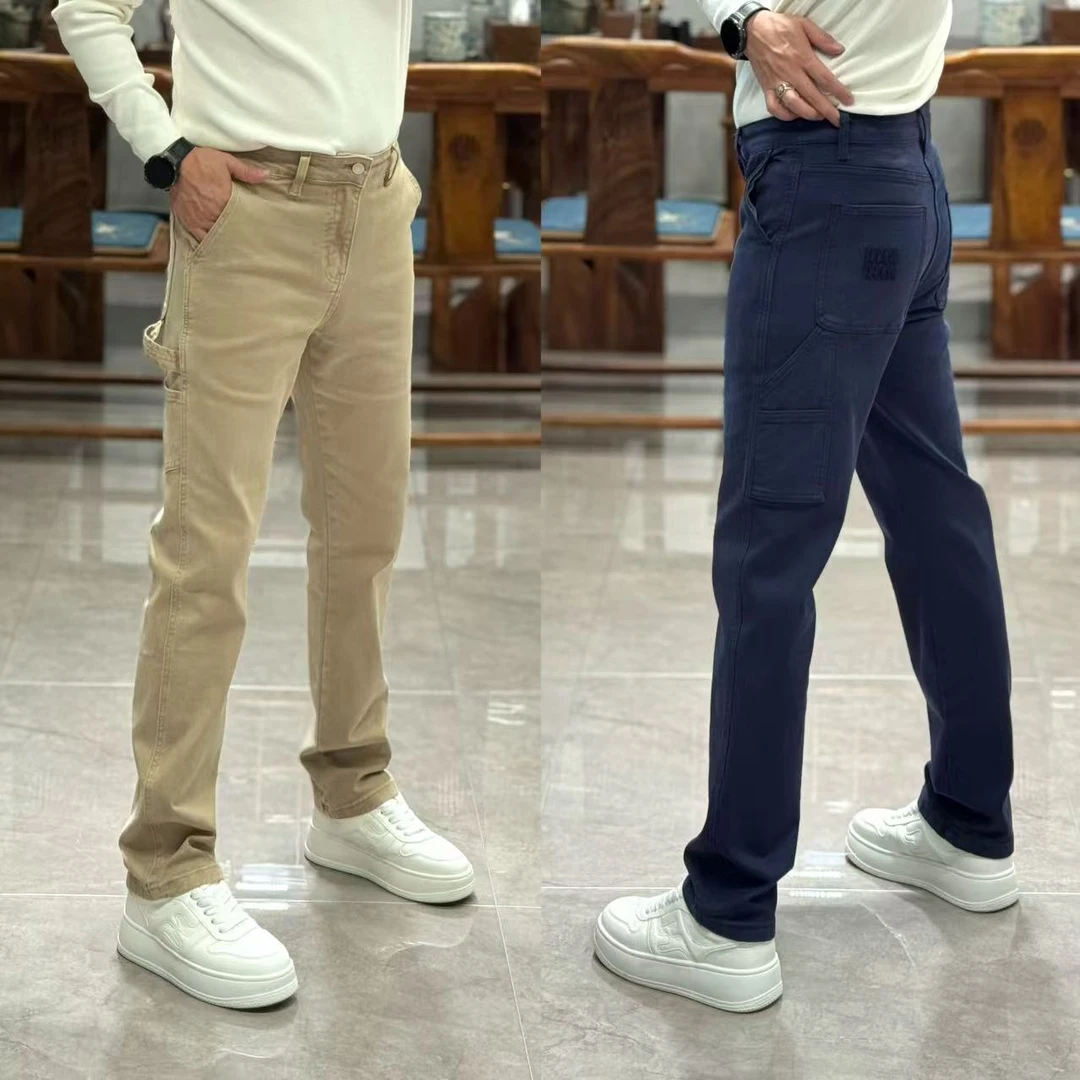 6505欧货秋季时尚舒适侧兜弹力小直筒男士牛仔裤