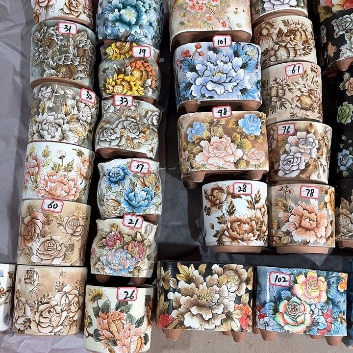 紫砂花盆文姐花盆