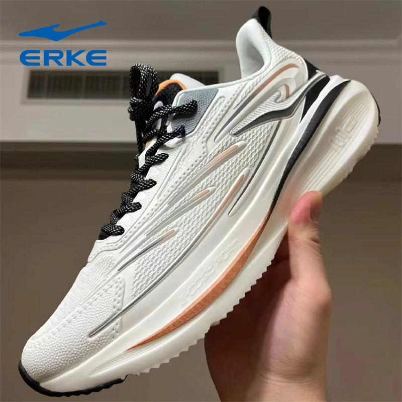 鸿星尔克运动鞋男子新款革面防水休闲跑步鞋舒适耐磨防滑时尚跑鞋