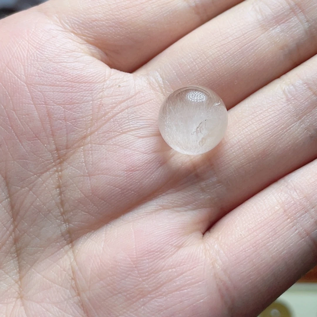 ****银S925镶嵌手链水晶粉钢丝兔毛