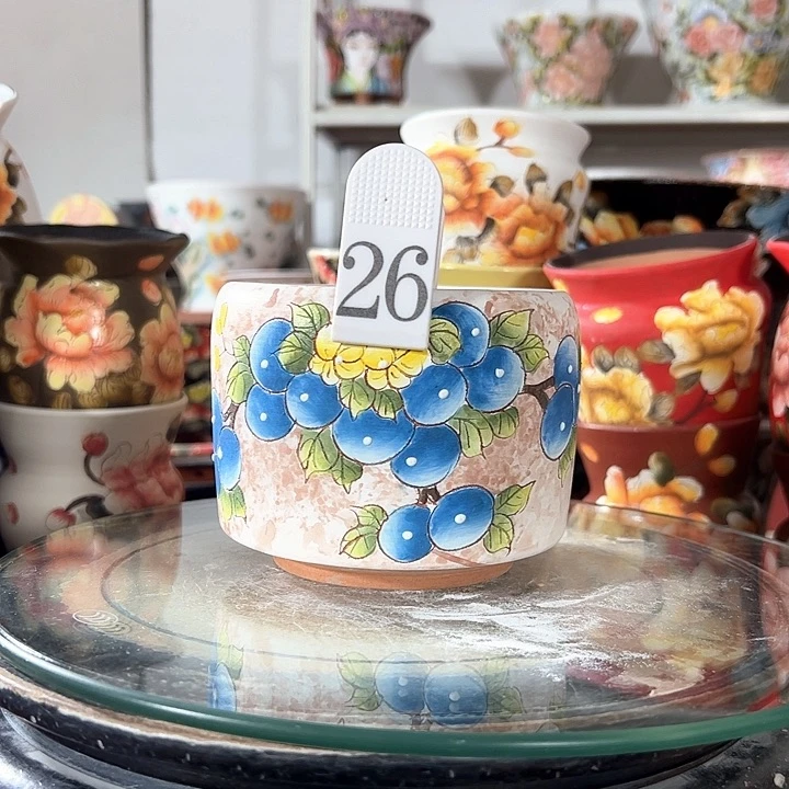 景德镇手绘花盆幸运花盆