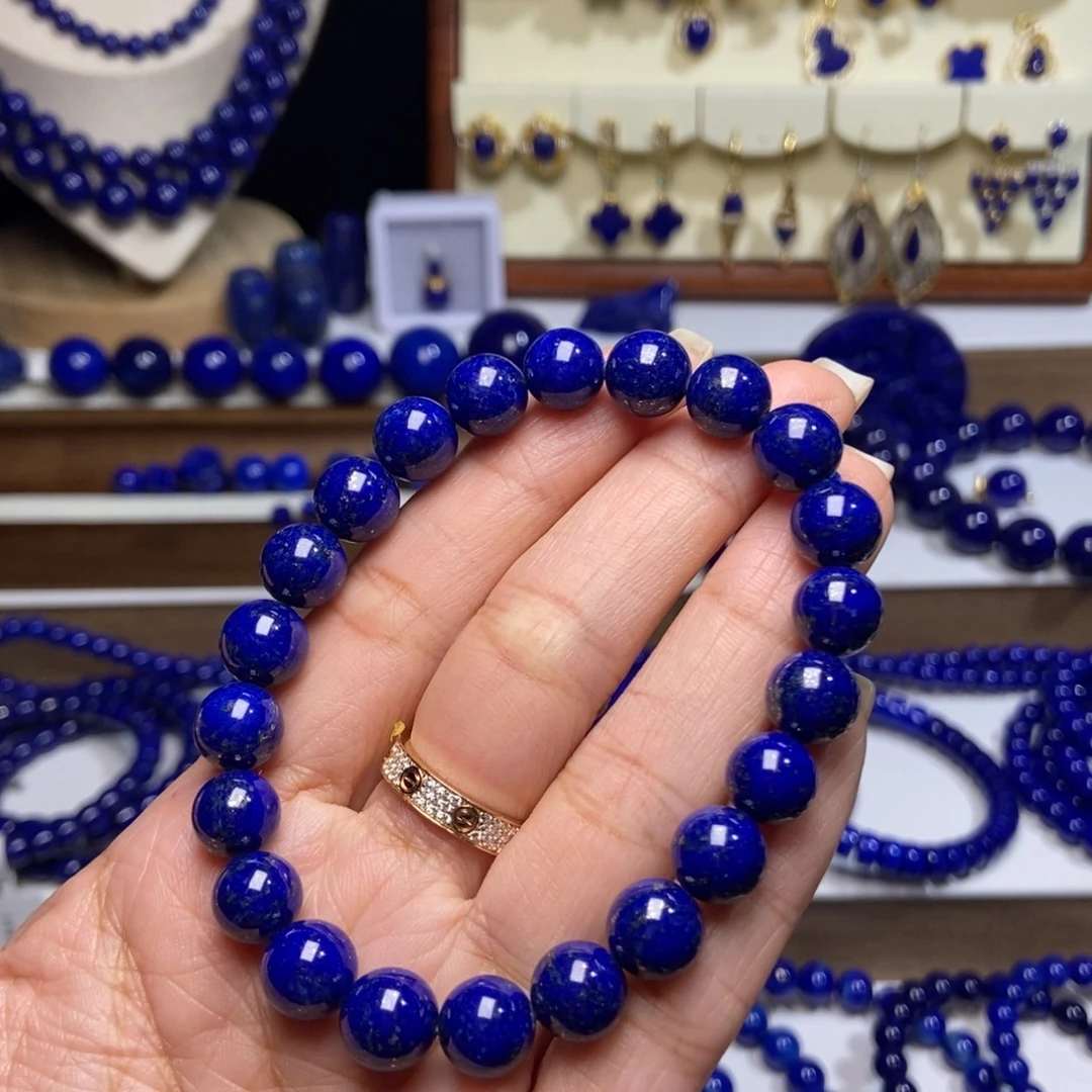 青金石未镶嵌9mm+单圈手串