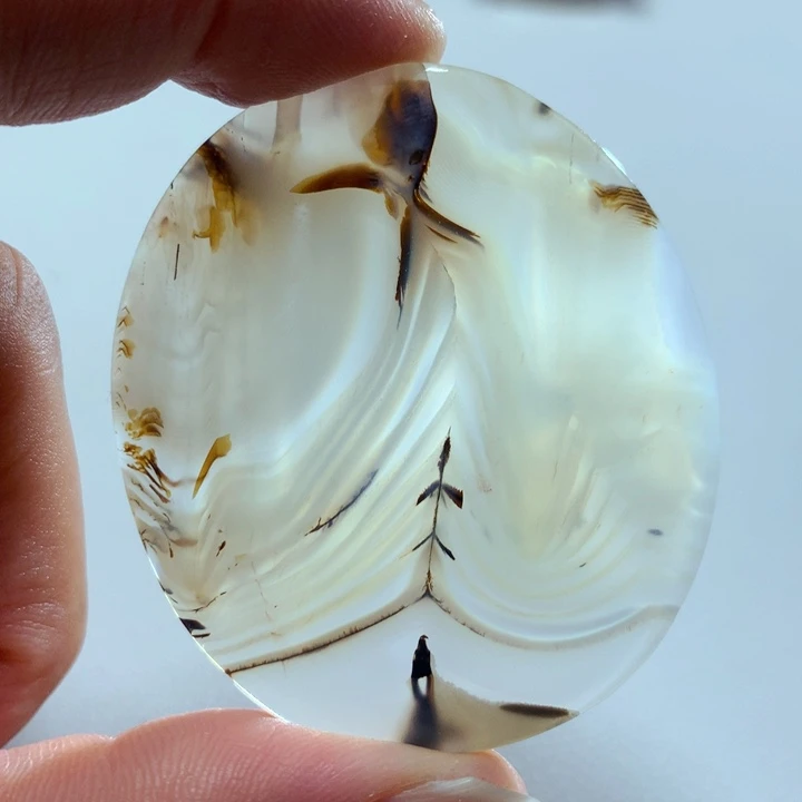 玛瑙/玉髓颈饰未镶嵌心**旧