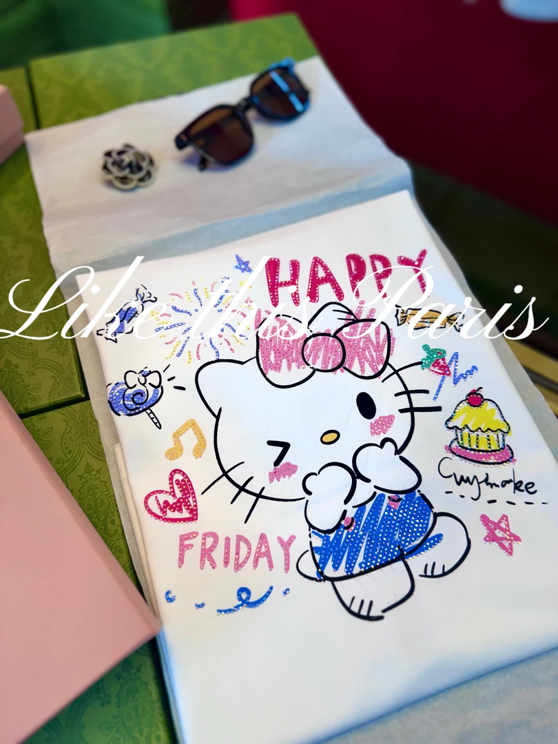 【开心kt】轻奢时尚百搭 重工3D立体毛巾刺绣夏季设计感短袖