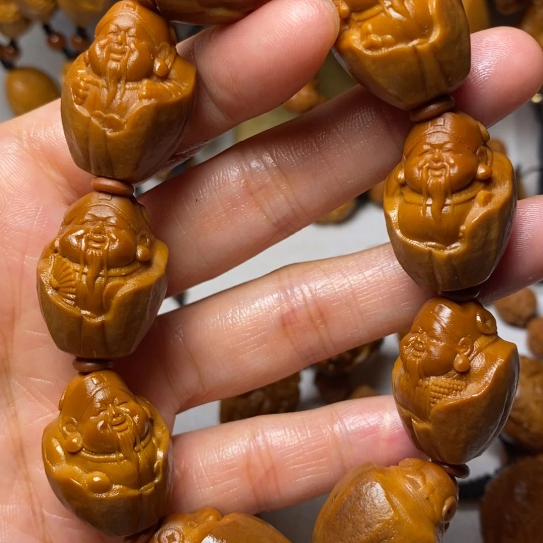 橄榄核手串/手链包衣财神