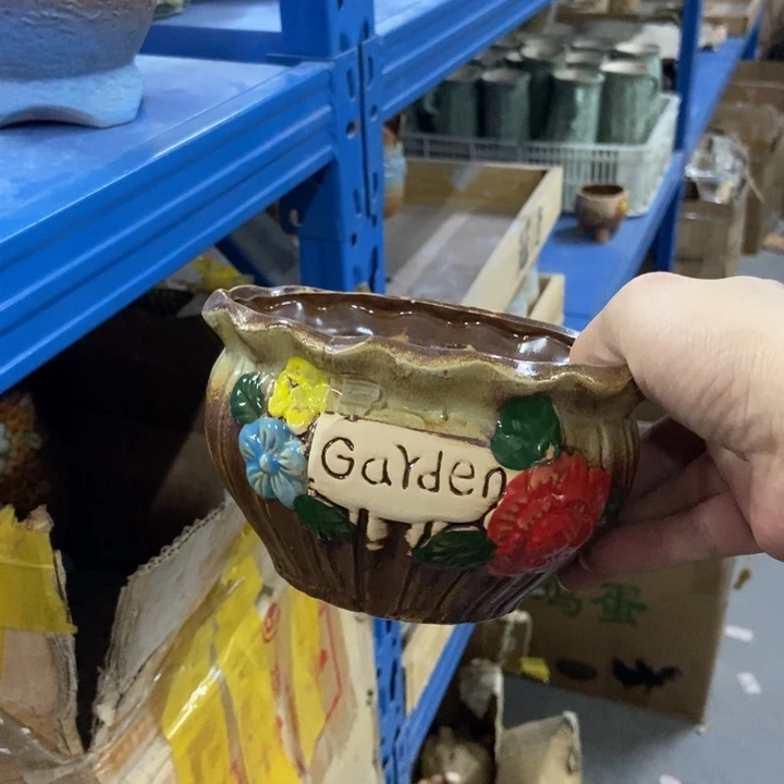 陶瓷花盆单场满9.9发13*8