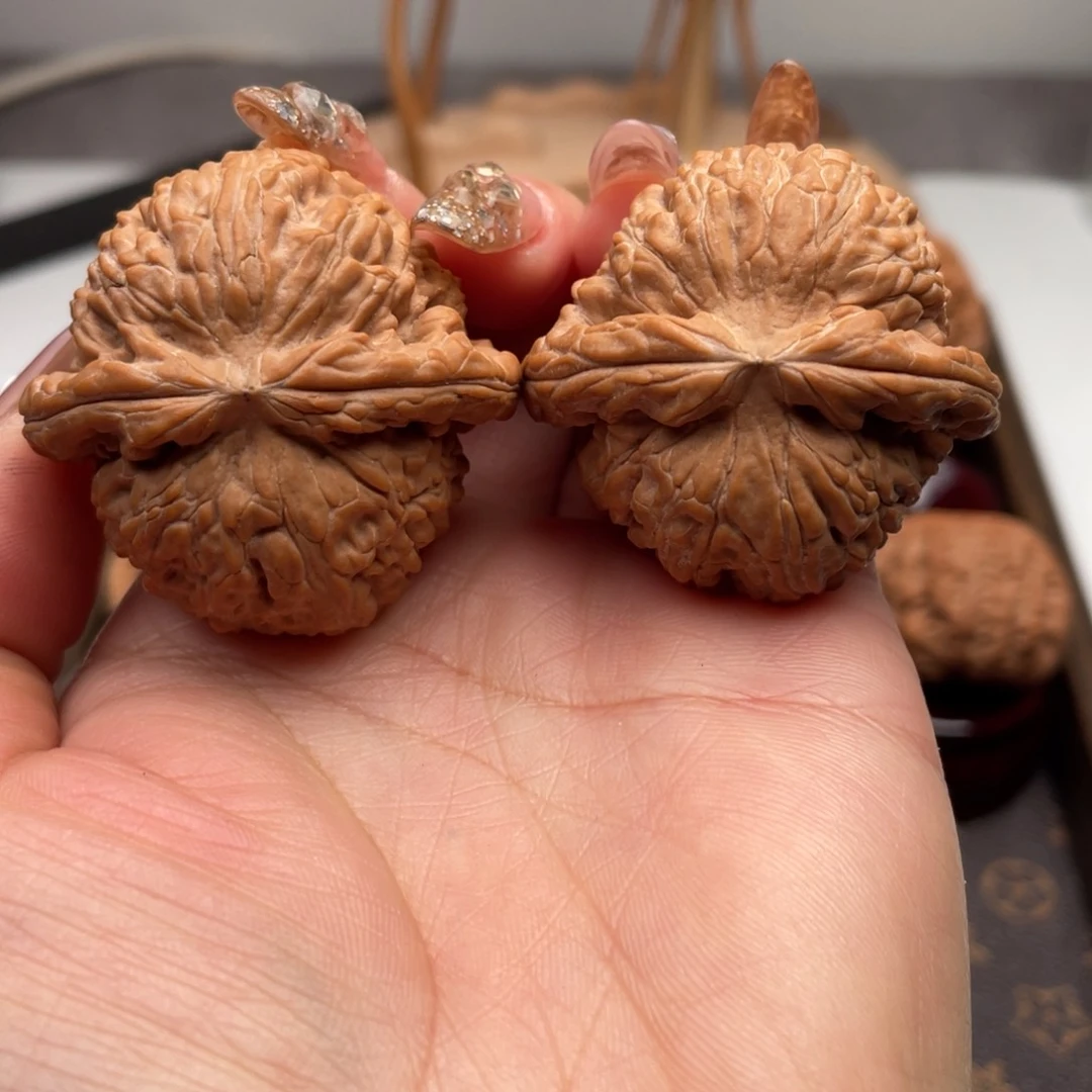 桃核把件圣*闷白全品40