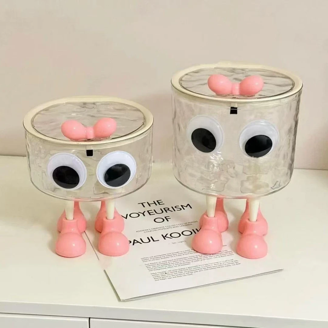 【好物推荐】可爱浴室带盖收纳盒桌面发夹皮筋收纳整理盒透明收纳