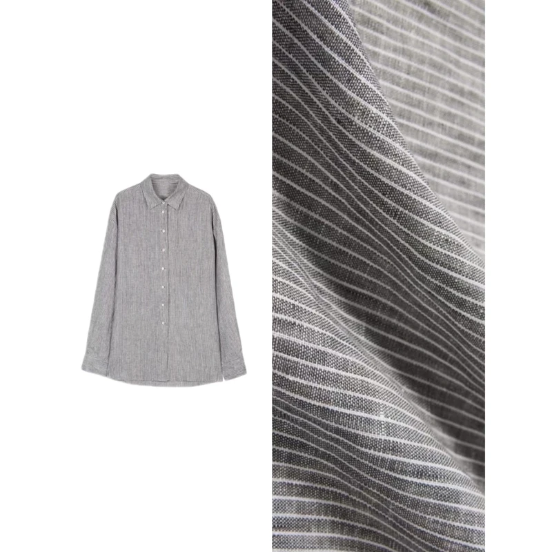 【东区女孩】老钱风亚麻套装夏季慵懒度假风松弛感衬衣阔腿裤两件套