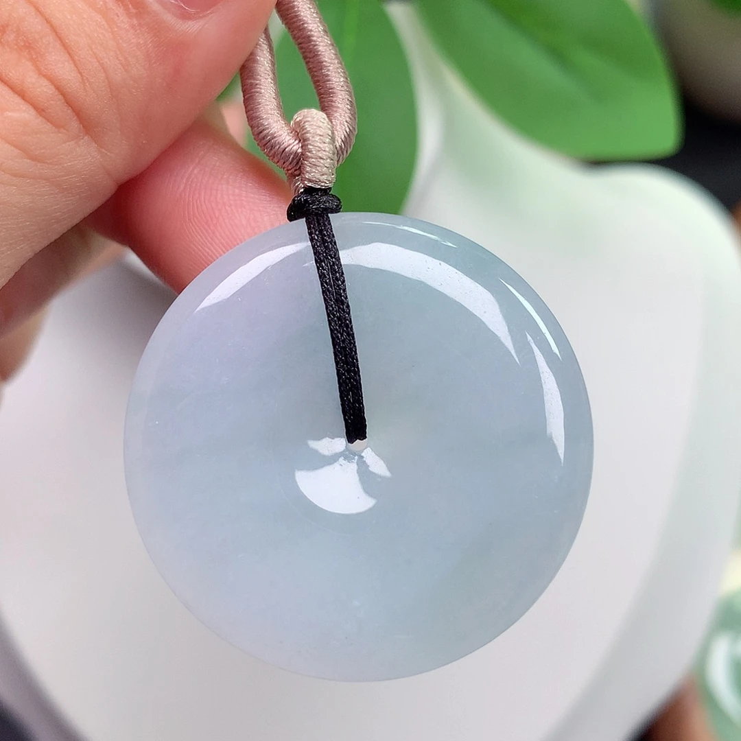 颈饰未镶嵌翡翠平安扣 34.9x5.4mm