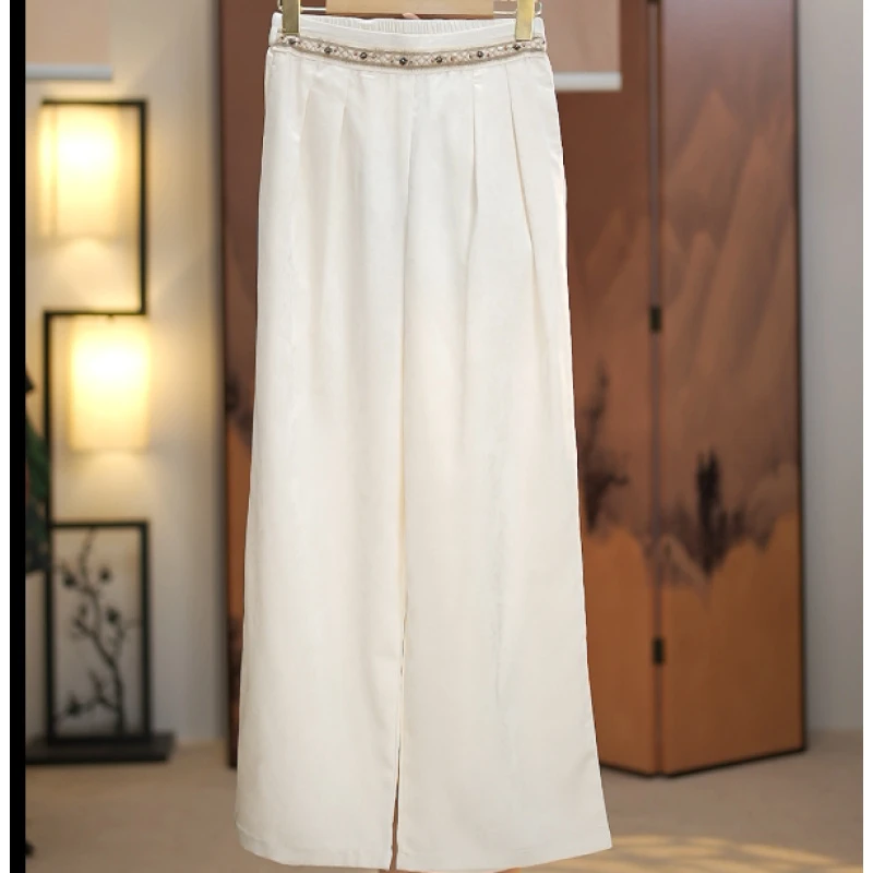 格格--楼兰麻绳串珠直筒裤