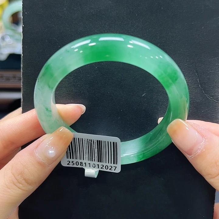 岢***汐石英质玉（非洲翠）未镶嵌手镯