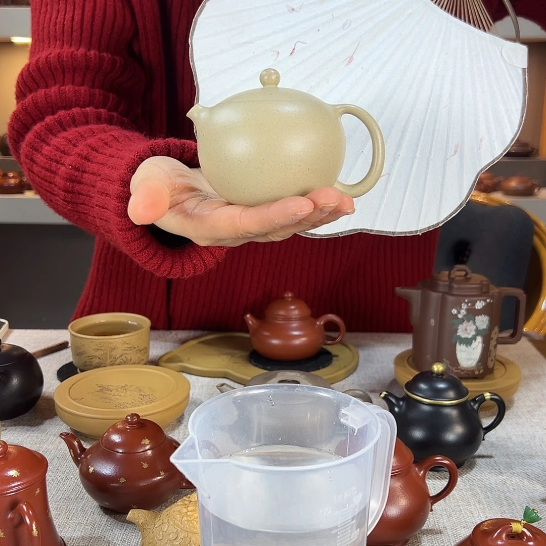 紫砂茶壶雨*本山绿泥 河豚西施 190cc