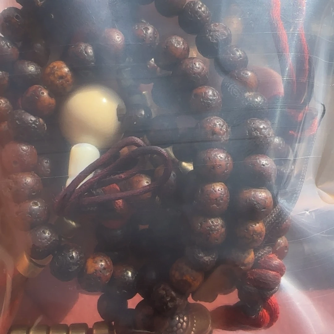 玻璃DIY藏弟出品，藏区老念珠108渣